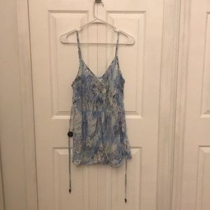 Motherhood Maternity Blue and White Tank Blouse